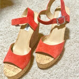 Steve Madden Women's Orange Wedge Sandals